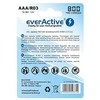 Baterija - EverActive AAA 800 Serija 1.2V Įkraunamos 4-vnt Pakuotė