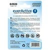 Everactive D tipo akumuliatoriaus techninė pakuotės pusė