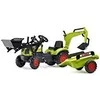 Vaikiškas traktorius su priekaba FALK CLAAS Arion Backhoe