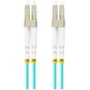 LANBERG šviesolaidinis laidas MM LC/UPC-LC/UPC dvipusis 1m LSZH om3 50/125 3.0mm aqua