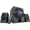 Kompiuterio kolonėlės Fenda F&amp;D A140X 2.1 daugialypės terpės garsiakalbiai, 37 W RMS (12 Wx2 + 13 W), 2x3 colių palydovai + 4 colių žemųjų dažnių garsiakalbis, BT 5.0 / AUX / USB / FM / kelių spalvų LED / nuotolinio valdymo pultas / medinis / juodas