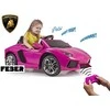 FEBER Lamborghini Aventador Rožinė elektrinis automobilis vaikams 6V