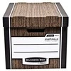 Archyvinė dėžė Fellowes Woodgrain Bankers Box, 325x285x385mm, kartoninė, su dangčiu, 2 vnt, rudos spalvos