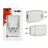 Įkroviklis Forcell (1xUSB 2.4A 18W) baltas