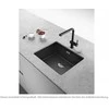 Po stalviršiu montuojama granitinė plautuvė Franke Maris, MRG 110-52, Juoda matinė, rankinis ventilis