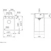 Akmens masės plautuvė Franke Maris, MRG 610-37 A, Steingrau, rankinis ventilis