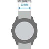 Išmaniojo laikrodžio Garmin odinis dirželis, Rudos spalvos, 22mm