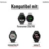 Išmaniojo laikrodžio Garmin odinis dirželis, Rudos spalvos, 22mm