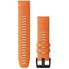 Išmaniojo laikrodžio Garmin greitai atsegamas, silikoninis dirželis, Oranžinės spalvos, 26mm