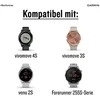 Išmaniojo laikrodžio Garmin silikoninis, greitai atsegamas dirželis, Juodos spalvos, 18mm