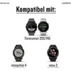 Garmin Forerunner 265 Greitai atsegamas laikrodžio dirželis, 22 mm, Juoda/Mėlyna