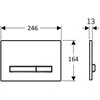 Geberit Nuleidimo mygtukas Sigma50 nuleidimo mygtukas, priekis, juodas, mygtukai: juodas chromas [1]