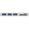 Goobay USB-C kelių prievadų adapteris prie 3x USB-A, kortelių skaitytuvas | 62097