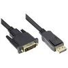 GoodConnections Good Connections Anschlusskabel 1m DisplayPort zu DVI-D juodas