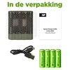 GP Baterija GP ReCyko M451/270 4 prievadų USB įkroviklis, įskaitant. 4xAA NiMh 2600mAh