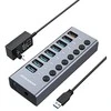 HUB USB Graugear 7 prievadų USB-A 3.0 HUB + 1x įkrovimo prievadas