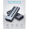 HUB USB Graugear 7 prievadų USB-A 3.0 HUB + 1x įkrovimo prievadas