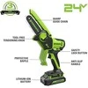 Grandininis pjūklas Greenworks G24MCS10; 24 V (be akumuliatoriaus ir pakrovėjo)