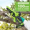 Grandininis pjūklas Greenworks G24MCS10; 24 V (be akumuliatoriaus ir pakrovėjo)