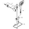 Rankinio dušo komplektas GROHE RAINSHOWER SMARTACTIVE 130 CUBE, 26587LS0, moon baltas