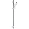 Grohe Dušo komplektas Smart ACTIVE (stovas L-90, žarna-1,75m, 130 galvutė-3 srovės),chromas/balta 26579LS0