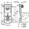 Grohe WC rėmo komplektas Rapid SL 3in1 su mygtuku Skate Air 38722001