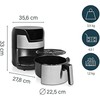 Princess 182026 Karšto oro gruzdintuvė 4,5 L Vienas Juoda, Sidabras Autonominės 1500 W