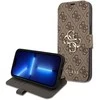 Dėklas Apple iPhone 13 Pro Max Guess Book 4G didelis metalinis logotipas (GUBKP13X4GMGBR) rudos spalvos