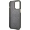 Apple iPhone 13 Pro Max Guess dėklas Peony Logo Plate MagSafe (GUHMP13XSAPSTG) pilkos spalvos