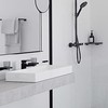 Dvigubas rankšluosčių kabliukas Hansgrohe AddStoris 41755670, juoda matinė