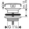 Dugno vožtuvas Hansgrohe 50001670, juodas matinis