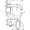 Potinkinis praustuvo maišytuvas Hansgrohe Vernis Shape, 71578670, juodas matinis