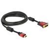 Kabelis Delock HDMI - DVI-D 5m raudona (84344)