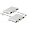 „helos“ stotelė, USB 3.1 C tipo kištukas / 3xUSB / HDMI / C tipo kištukas, PREMIUM 4K, sidabrinis