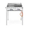 Dujinis grilis "Žalias Fire" 2 degiklių 11,6kW su dangteliu ir lentyna - Hendi 149508