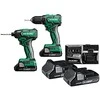 HiKOKI Akumuliatorinių įrankių rinkinys KC18DD, 18V, WH18DD + DS18DD + 2x3.0Ah + lagaminas