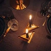 Žvakių laikiklių rinkinys HOFATS SQUARE CANDLE Auksinis, 4 vnt.