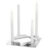 Žvakių laikiklių rinkinys HOFATS SQUARE CANDLE Sidabrinis, 4 vnt.