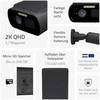 Hombli - Smart Solar Cam 2K, Juodas