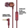 Ausinės Marley | Earbuds | Smile Jamaica | su laidu | į ausis įkišamos | Mikrofonas | Raudona