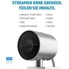 Hewlett Packard (HP) HP 950 4K UHD žiniatinklio kamera / USB / privatumas / automatinis fokusavimas, AI automatinis kadravimas / mikrofonas / Sidabrinis / 1 metai