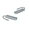 I-TEC USB C metalo nano dokas stotis 1xHDMI 4K 1xSD kortelių skaitytuvas 1xmicroSD kortelių skaitytuvas 1xGLAN 1xgarsas 3x USB 3.0 prievadas 1x USB-C PD