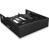 Icy Box IB-5251 Tvirtinimo rėmas 2x2,5" + 1x3,5" HDD/SSD diskams 1x5,25" nišoje, su priekiniu skydeliu, juodas
