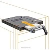 Icy Dock MB411SKO-B montavimo schema su ištrauktu stalčiumi