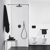 Stacionari dušo galva Ideal Standard, IdealRain Ø 300 mm, Silk Juodas juoda matinė