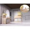 KIK MDF medinis lėlių namelis + baldai 70cm rožinis LED