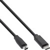USB kabelis InLine USB-C - miniUSB 1 m Juodas (35751)