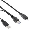 USB kabelis InLine 2x USB- A - 1 m Juoda (35415Y)