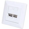 Intellinet 771900 Lizdas jungiama į tinklą podtynkowe 2xRJ45 Cat6 10G, STP, 80x80mm, balta