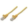 Intracom INTELLINET tinklo kabelis Cat5e U/UTP 1,0m 3ft. Geltona RJ-45 Vyriški / RJ-45 Vyriški Paauksuoti kontaktai Polibag